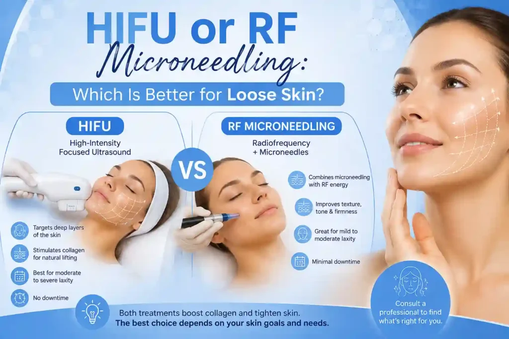 Lost the Weight but Not the Loose Skin? What You Should Know 2 HIFU or RF Microneedling: Which Is Better for Loose Skin Northamptonshire?